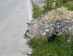 Tumpukan Sampah dan Tanah di Jalan SM Raja Pekanbaru Sebabkan Banjir Kala Hujan Turun