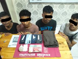 Pesta Sabu di Kamar Hotel, Empat Pria Diringkus Satnarkoba Polres Siak