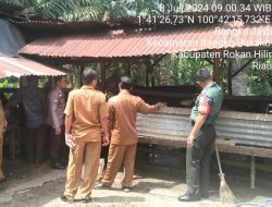 Cegah PMK Babinsa dan Bhabinkamtibmas di Rohil Kolaborasi Lakukan Pendataan Hewan Ternak