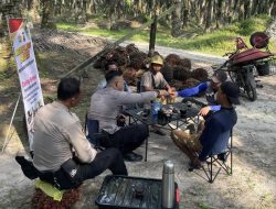 Polsek Lubuk Batu Jaya Gelar Ngopi Keliling Bersama Masyarakat Demi Wujudkan Pemilu Damai 2024