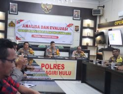 Kapolres Inhu Tindak Lanjuti Arahan Kapolda Riau dalam Anev Operasi Mantap Praja 2024, Tekankan Kewaspadaan dan Netralitas di Pilkada