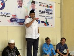 Kampanye Perdana di Tualang, Alfedri Siap Sediakan 1.000 Titik Akses Internet Gratis dan Perkuat Layanan Kesehatan