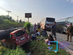 Bus Bintang Utara Tabrak Toyota Calya di Jalintim Rohil, Begini Kronologinya