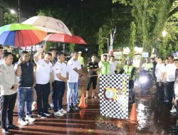 Meriahkan Hari Bhayangkara, Rintik Hujan Tak Halangi Polres Siak dan Klub Motor Gaungkan Tertib Lalu Lintas