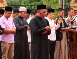 Shalat Idul Adha di Mapolres Siak, AKBP Eka Ariandy Putra Jadi Imam