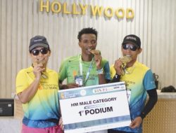 Dari Instagram ke Garis Finish, Cerita Kemenangan Pelari Kenya di Riau Bhayangkara Run 2025