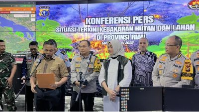 Titik Hotspot Berkurang di Riau Usai 21 Ton Garam di Semai Via Udara