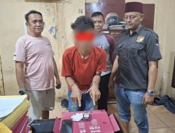 Aksi Bhabinkamtibmas dan Tim Opsnal Polsek Tualang, Seorang Pengedar Narkoba Diringkus