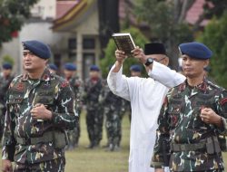 Dansat Brimob Polda Riau Pimpin Serah Terima Tunggul Batalyon A dan B Pelopor