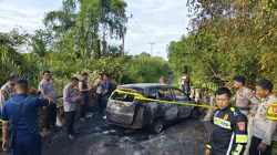 Mobil Terbakar di Jembatan Tembilahan, Dua Warga Alami Luka Bakar