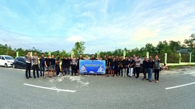 Polantas Menyapa, Polisi & Klub Motor di Perawang Kompak Jaga Tertib Lalu Lintas