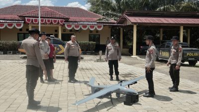 Polres Kuansing Gunakan Drone Canggih UAV V-TOL untuk Pantau Aktivitas PETI