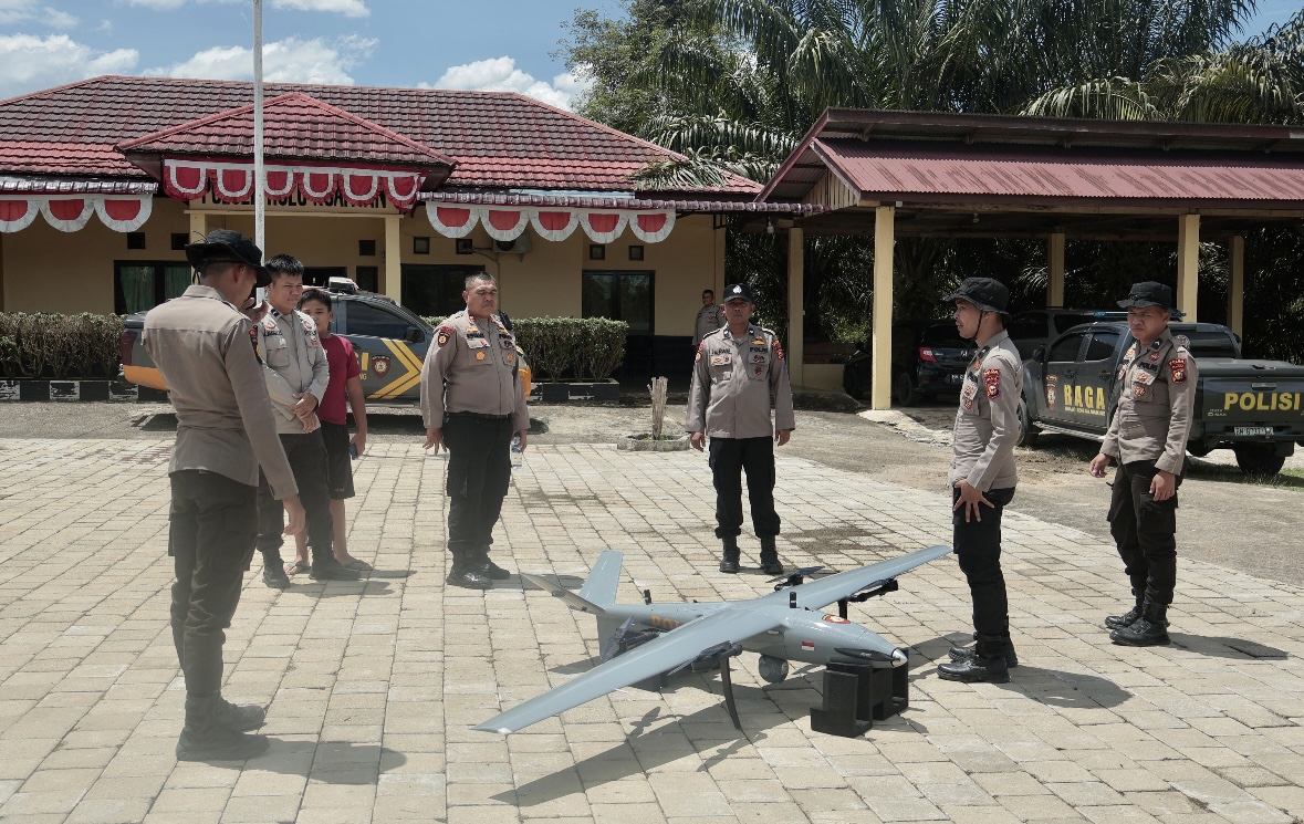 Polres Kuansing Gunakan Drone Canggih UAV V-TOL untuk Pantau Aktivitas PETI