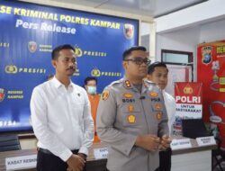 Polsek Kampar Bekuk Dua Pengedar Sabu dan Ekstasi, Satu Pelaku Ditembak Saat Kabur