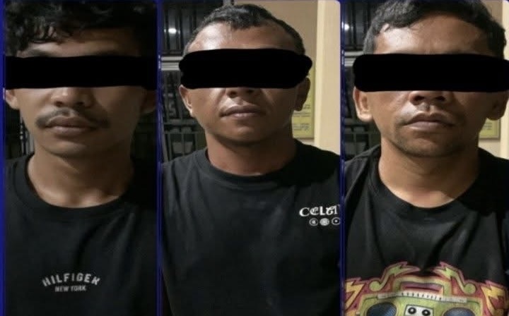 Satreskrim Polres Kuansing Ringkus Tiga Pelaku Curas, BB Ranmor Ditemukan Tak Bertuan di Masjid