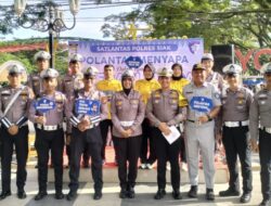 Gencarkan Edukasi Humanis, Satlantas Siak Rangkul Warga Tualang di CFD Perawang