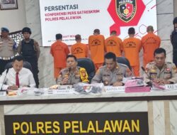Polres Pelalawan Ungkap Tiga Kasus Besar: Guru Cabul, Curanmor, dan BNN Gadungan