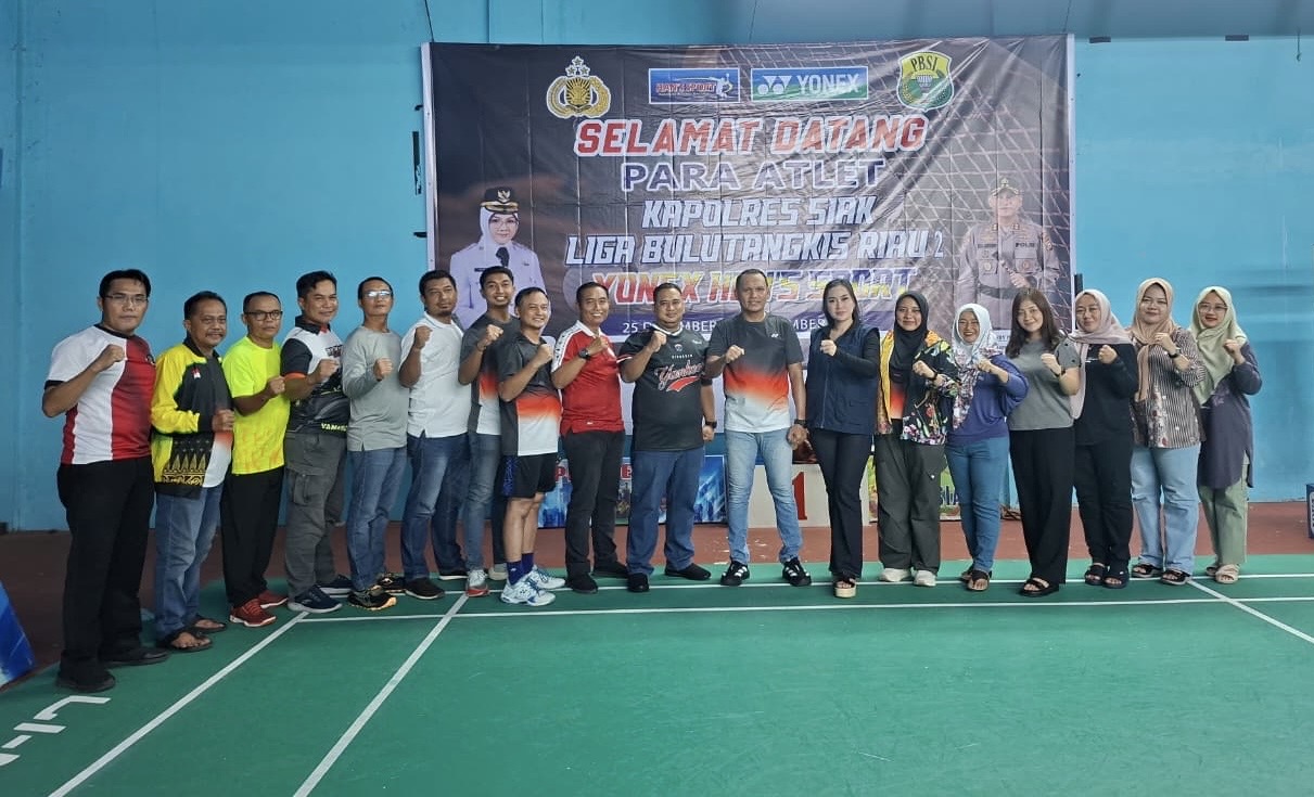 362 Pebulu Tangkis se-Riau Ramaikan Liga Kapolres Siak 2