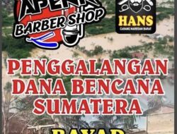 Apenk Barber Shop Gelar Aksi Sosial Bantu Korban Bencana Sumbar Lewat Pangkas Bayar Seiklasnya