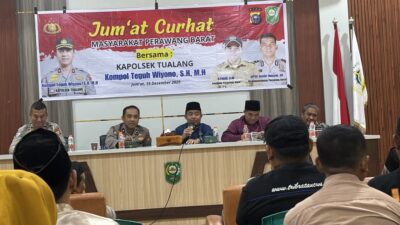 Jumat Curhat Bersama Upika, Kapolsek Tualang Dengarkan Aspirasi Warga Perawang Barat