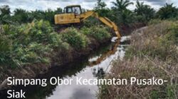 Atasi Banjir di Siak, Bupati Afni Turunkan Alat Berat di Simpang Obor