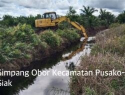 Atasi Banjir di Siak, Bupati Afni Turunkan Alat Berat di Simpang Obor