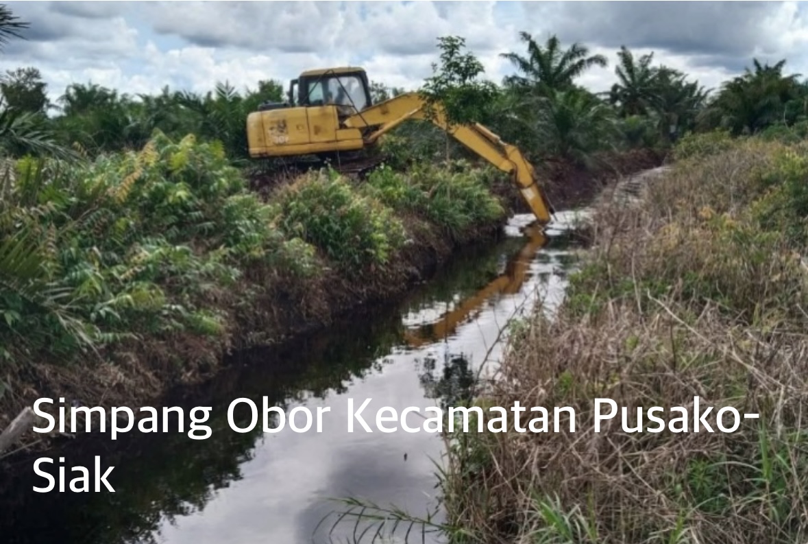 Atasi Banjir di Siak, Bupati Afni Turunkan Alat Berat di Simpang Obor