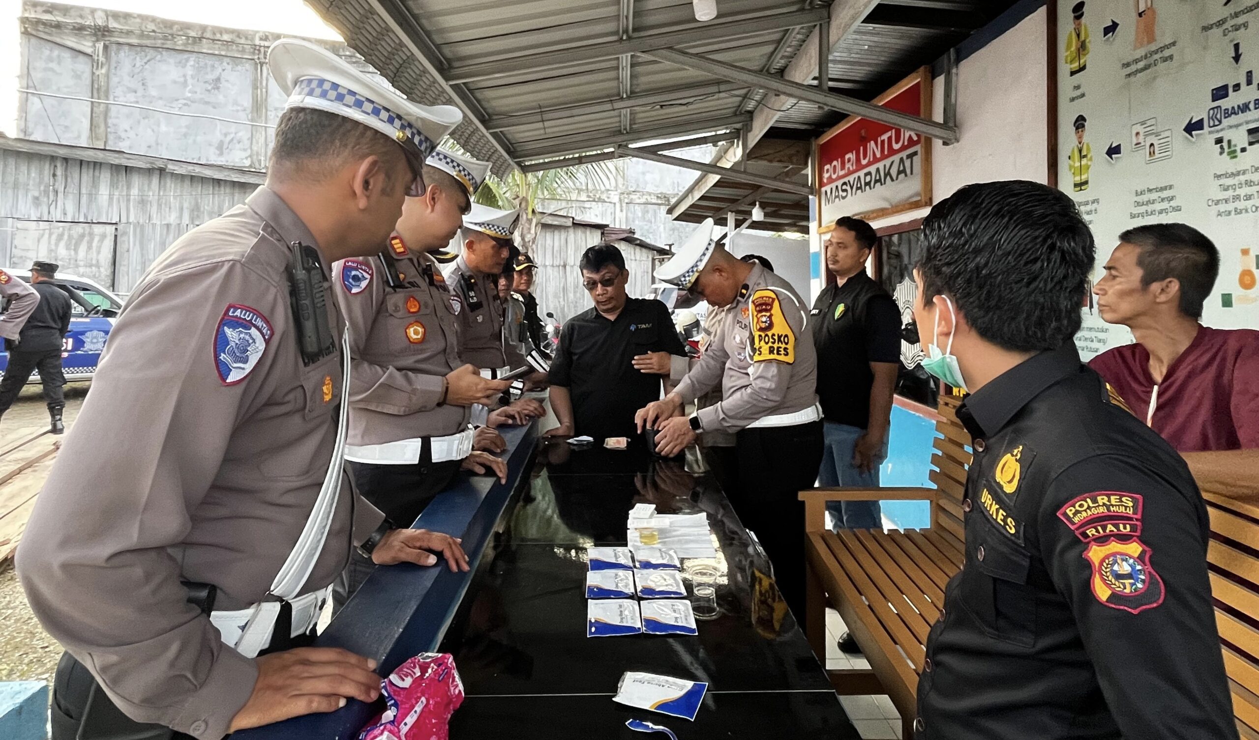 Sopir Bus ALS Pekanbaru–Bandung Ditangkap Bawa Sabu Saat Ops Lilin 2025 Polres Inhu