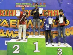 Bripda Al Amin Septu Kelana Raih Emas di Riau National Taekwondo Championship 2026