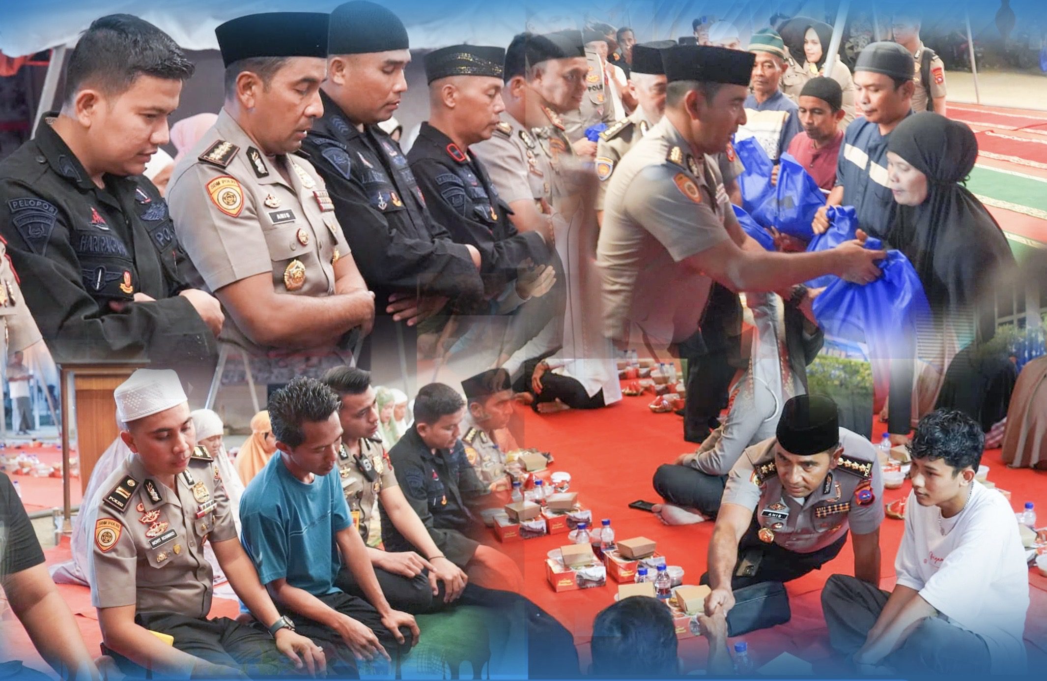 Polda Sumatera Barat Ulurkan Bantuan, Buka Puasa dan Tarawih Bersama Korban Bencana