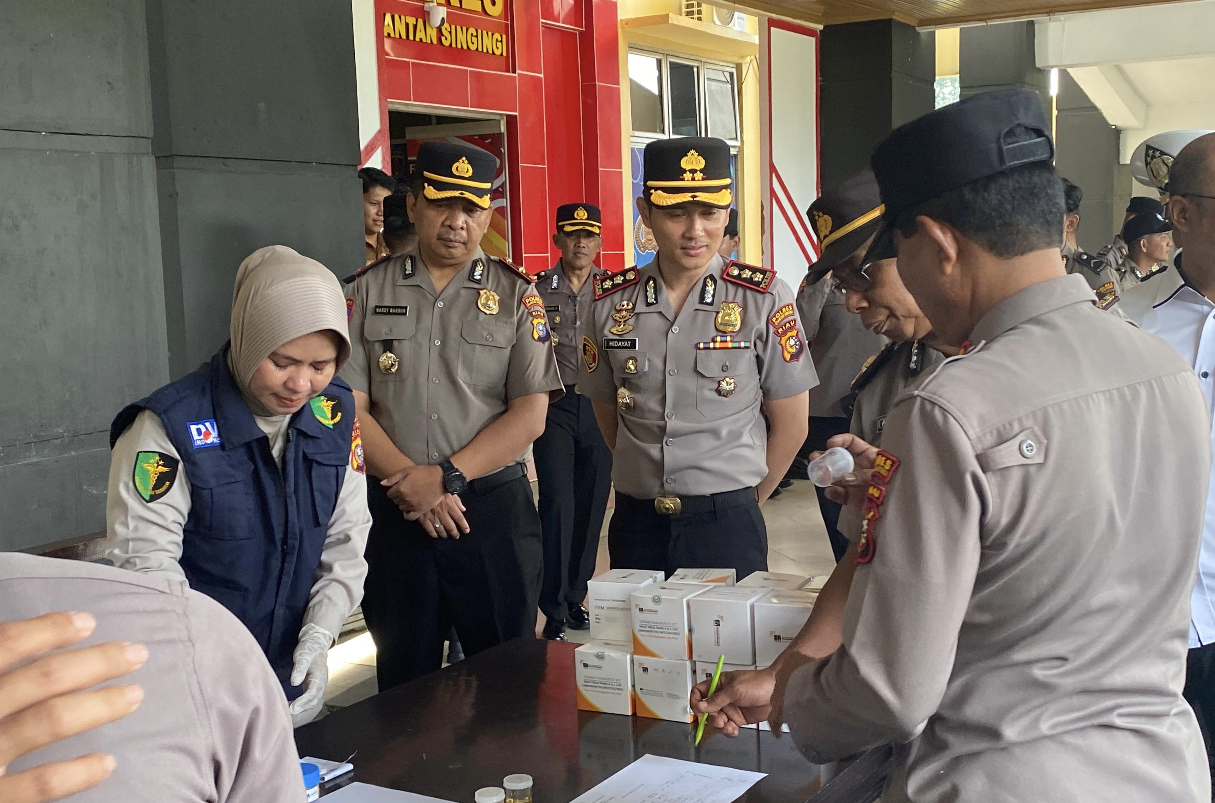Tes Urine Serentak di Polres Kuansing, 201 Personel Dinyatakan Negatif