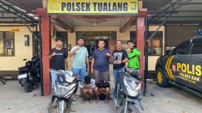 Polsek Tualang Ringkus Dua Pelaku Curanmor di Masjid, Satu Masih di Bawah Umur