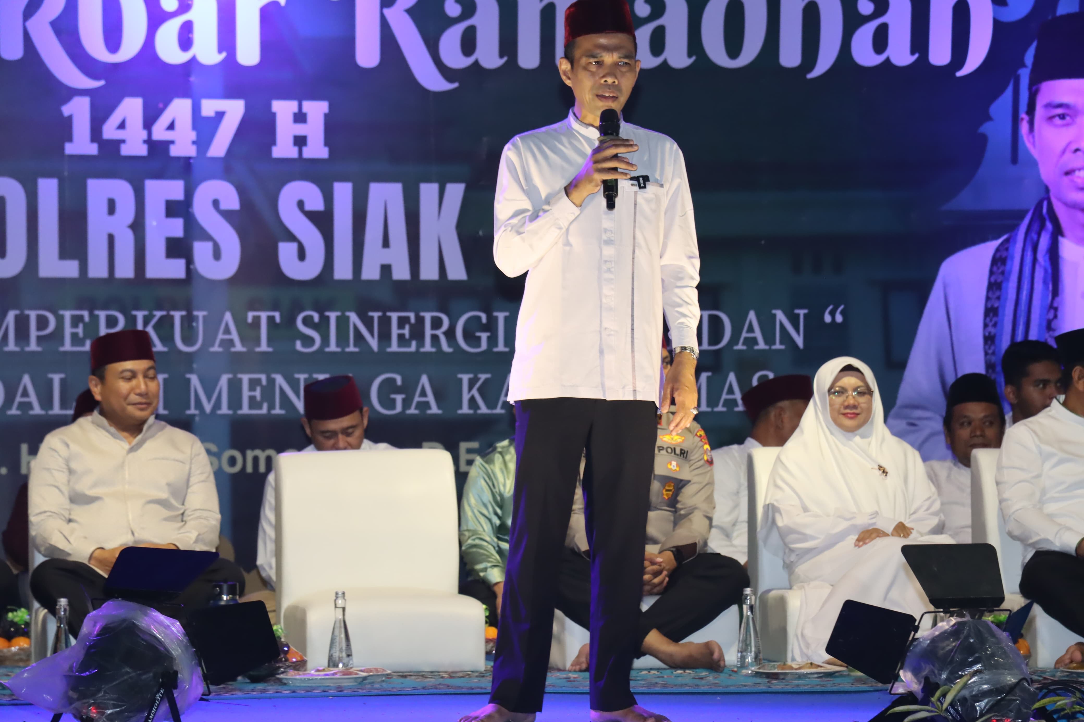 Tabligh Akbar di Polres Siak, UAS Ajak Perkuat Ukhuwah dan Sinergi Jaga Kamtibmas
