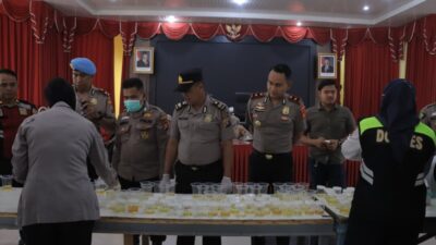 Tes Urine Mendadak di Polres Kampar, 167 Personel Negatif Narkoba