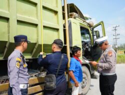 Operasi Keselamatan Lancang Kuning 2026, Ditlantas Polda Riau Tindak Puluhan Truk ODOL