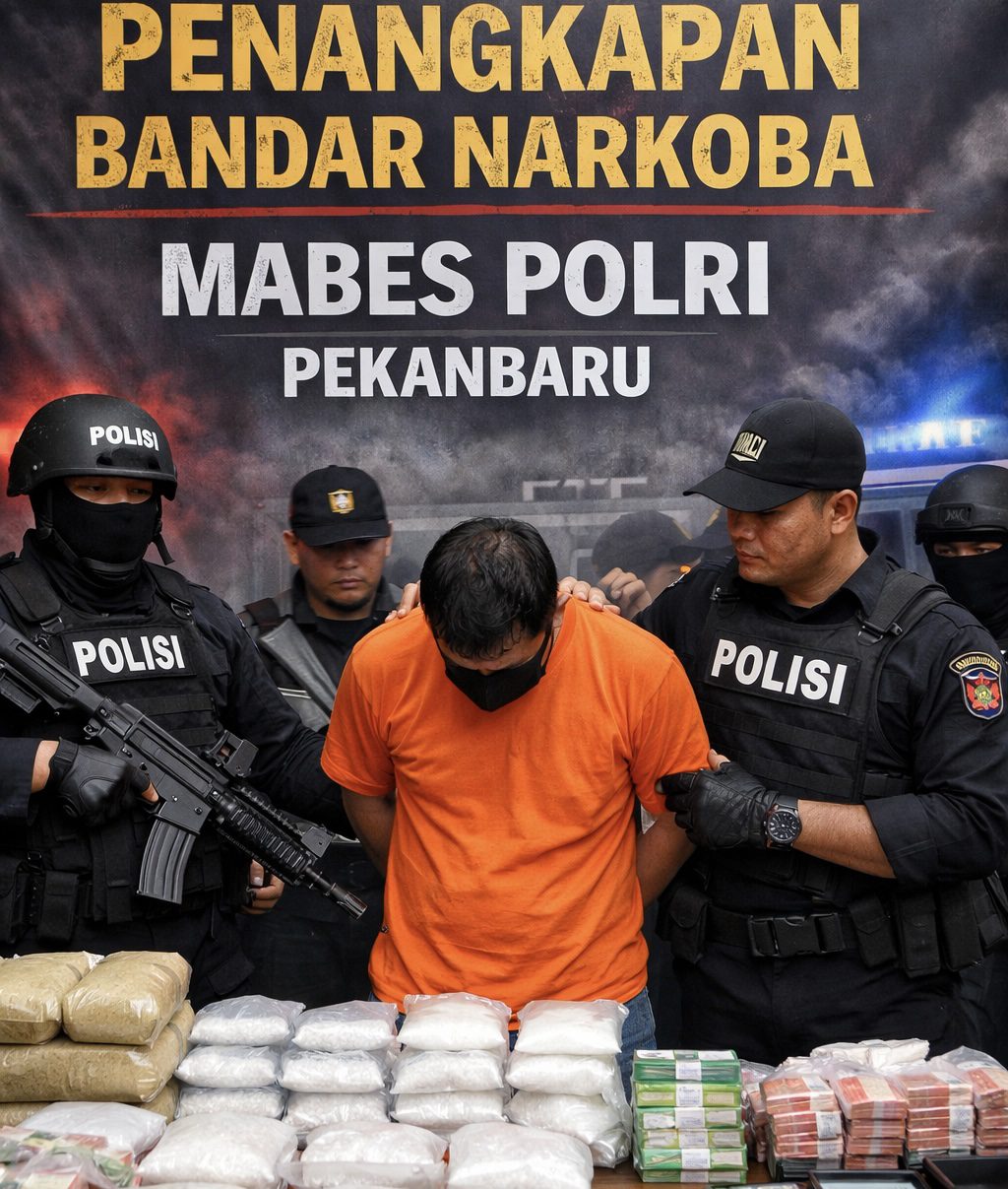 Tangan Kanan Ko Erwin Diciduk di Pekanbaru, Bareskrim Bongkar Alur 1,5 Kg Sabu ke Bima