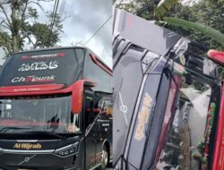 Bus Al-Hijrah Sumbar-Jakarta Masuk Jurang di Lahat Sumsel, Satu Orang Dikabarkan Tewas