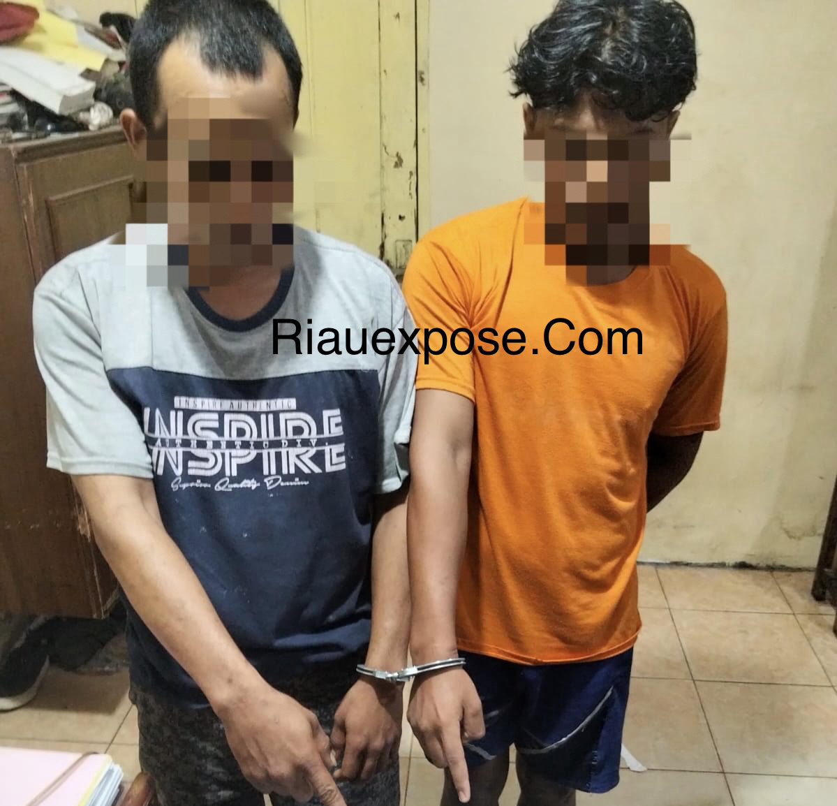 dua pelaku pencurian dengan kekerasan (curas) yang disertai pembacokan