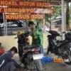 Bengkel Gratis Brimob Riau Diserbu Ojol, Solusi Nyata Ringankan Biaya Operasional Driver