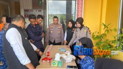 Tes urine mendadak yang digelar tanpa pemberitahuan di Kantor Camat Rupat, Senin pagi (27/04/2026)