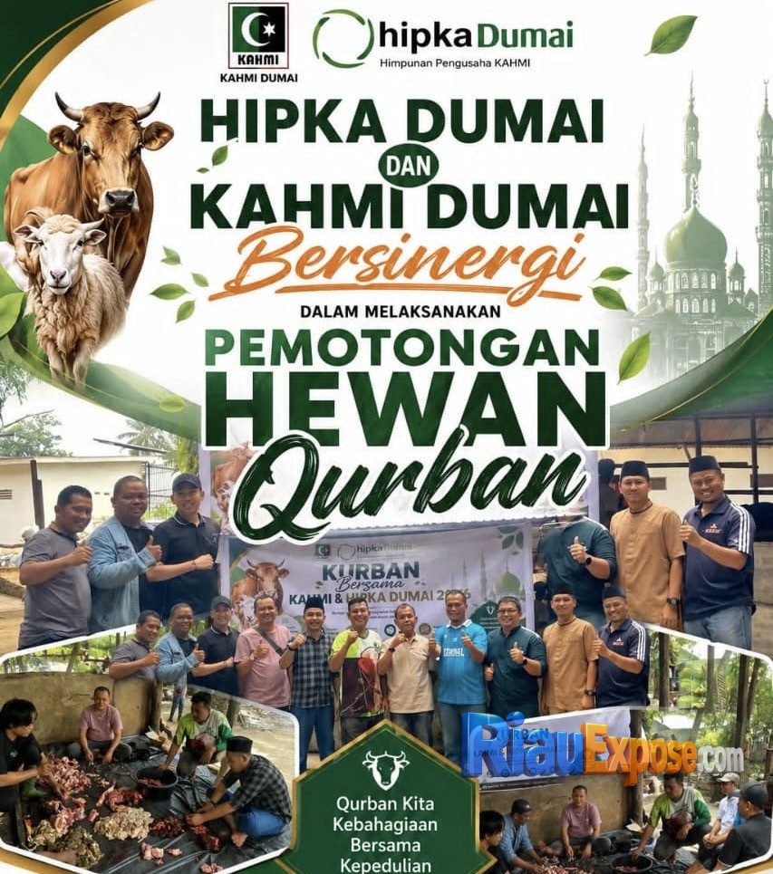 HIPKA) Dumai bersama Korps Alumni Himpunan Mahasiswa Islam (KAHMI) Dumai melaksanakan kegiatan pemotongan hewan kurban