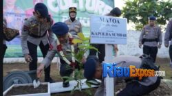 Kapolda Sumbar Tanam 1.163 Pohon Usai Kuliah Umum, Hardiknas Jadi Aksi Hijau