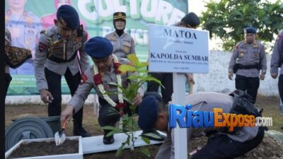 Kapolda Sumbar Tanam 1.163 Pohon Usai Kuliah Umum, Hardiknas Jadi Aksi Hijau