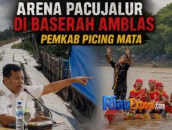 Pelataran Arena Pacu Jalur Baserah Retak dan Amblas, Pemkab Kuansing Dinilai Picing Mata