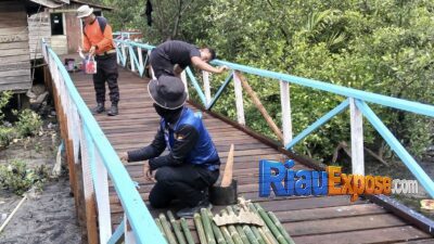 Pengabdian Brimob untuk Masyarakat, Jembatan Presisi Merah Putih di Bengkalis Rampung 100 Persen