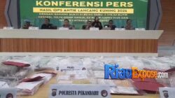 Polda Riau bersama jajaran berhasil mengungkap 435 kasus tindak pidana narkotika dan mengamankan 557 tersangka
