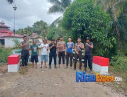 Satbrimob Polda Riau Rampungkan Pembangunan Jembatan di Rokan Hulu