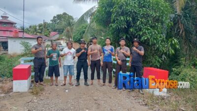 Satbrimob Polda Riau Rampungkan Pembangunan Jembatan di Rokan Hulu