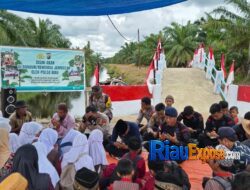 Brimob Polda Riau Wujudkan Akses Pendidikan Aman Melalui Jembatan Merah Putih Presisi