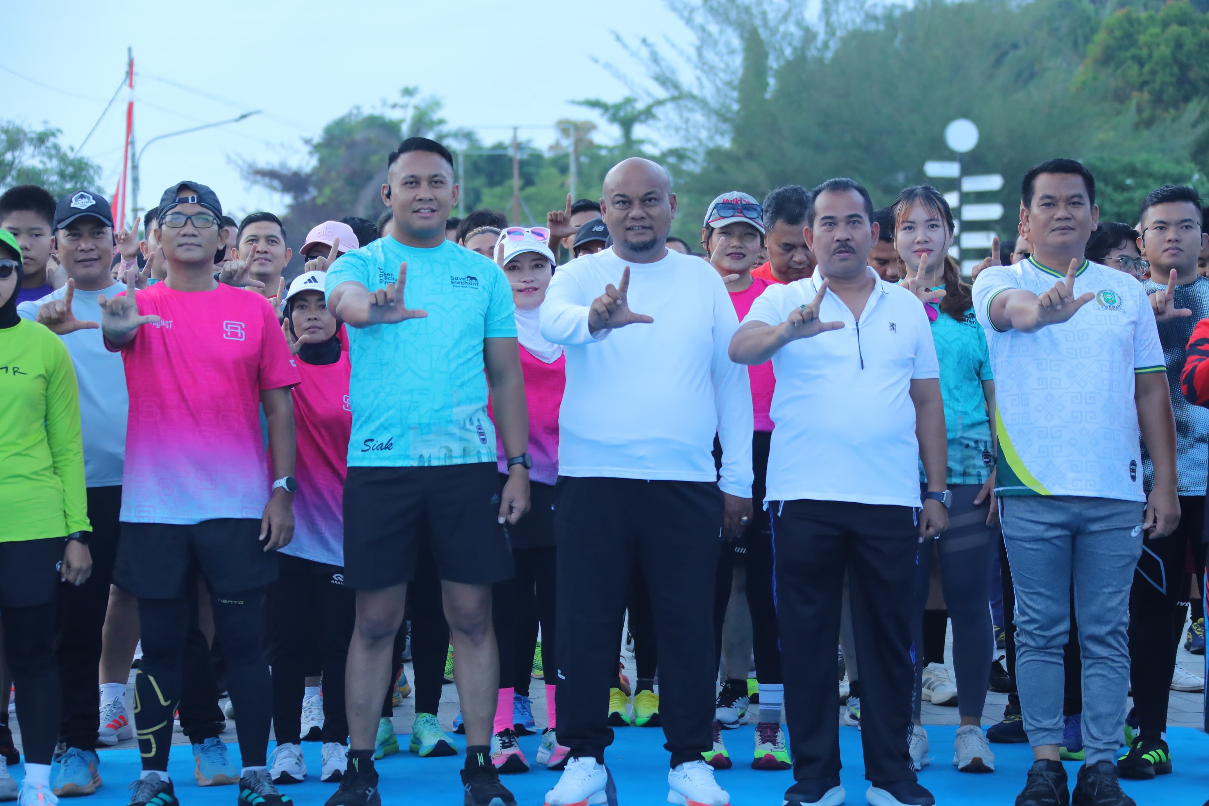 Ratusan Warga dan Forkopimda Siak Ramaikan Road To Riau Bhayangkara Run 2026